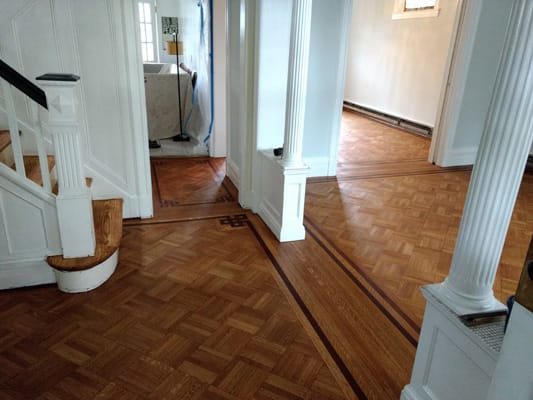110 year old Parquet and Border Restoration