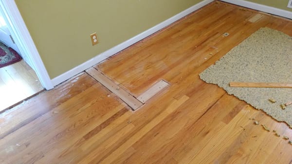 Before and After - Floor Repair before